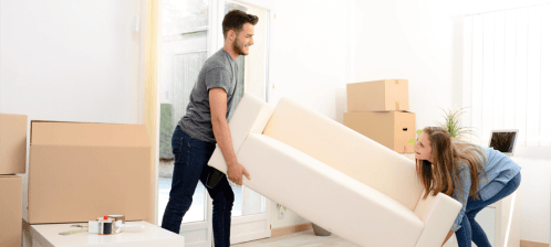 Application Process Couple Moving Couch